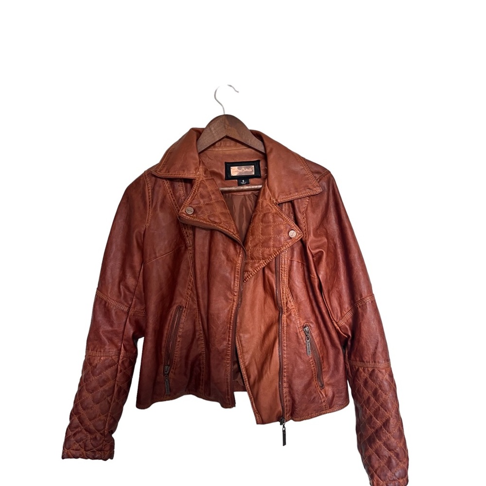 Indigo Saints Faux Leather Jacket